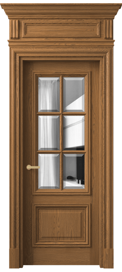 Межкомнатная дверь Антик 7312 Дуб пряный матовый Двустороннее зеркало с фацетом, триплекс Цена 296149 ₽ | Volhovec