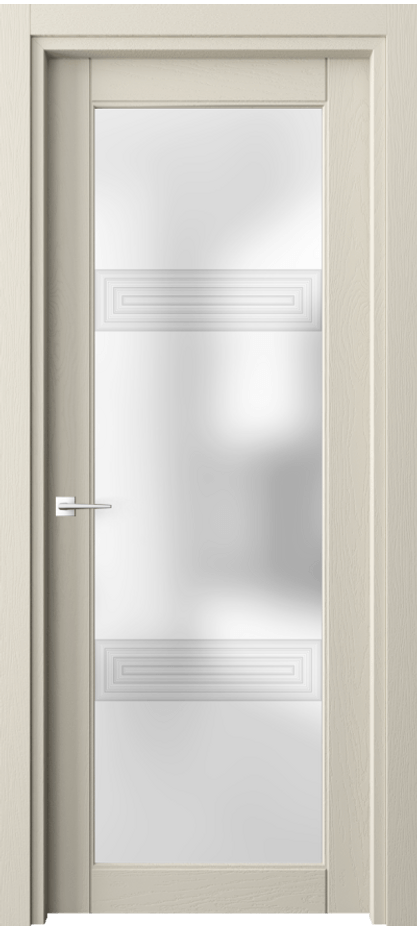 Межкомнатная дверь Эго 6112 Дуб бежево-серый Сатинированное стекло "3Д" Цена 121399 ₽ | Volhovec