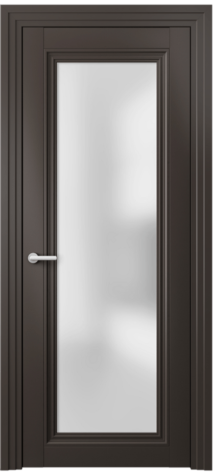 Межкомнатная дверь Центро 2502 Матовый антрацит Сатинированное стекло Цена 74599 ₽ | Volhovec