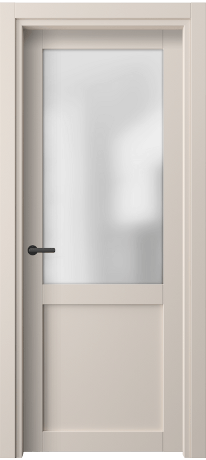 Межкомнатная дверь Нео 2122 ПЭТ пудровый бежевый Сатинированное стекло Цена 26699 ₽ | Volhovec