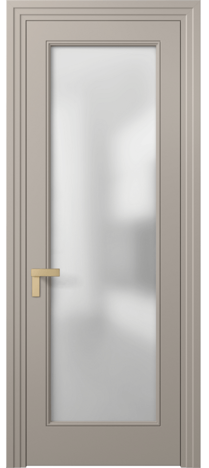 Межкомнатная дверь Рокка 8300 Матовый бисквитный Сатинированное стекло Цена 82899 ₽ | Volhovec