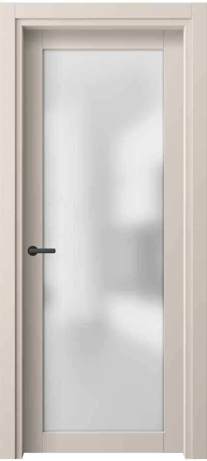 Межкомнатная дверь Neo 2102 ПЭТ пудровый бежевый Сатинированное стекло Цена 31699 ₽ | Volhovec