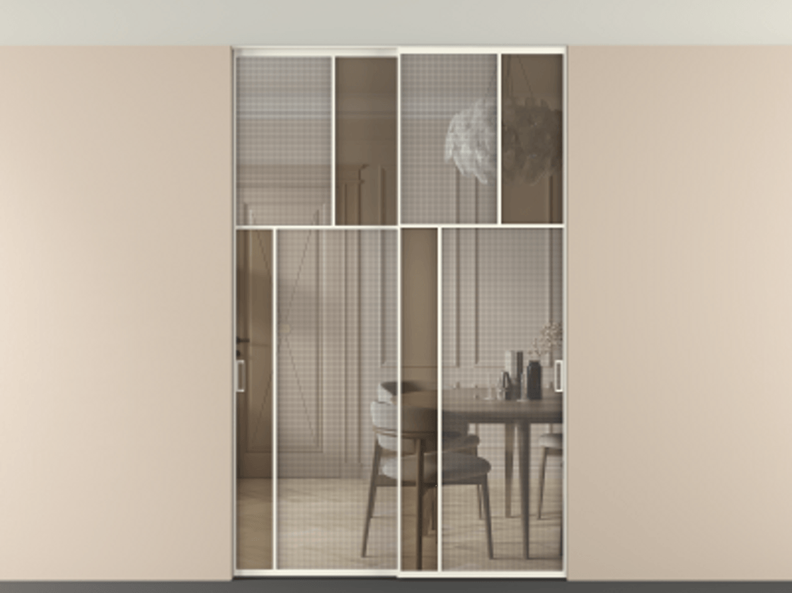 Перегородка Mosaic внутри проема двустворчатая в потолок #VENDORCODE# #FURNISH# #GLASS# Цена #PRICE# #CURRENCY# | Volhovec