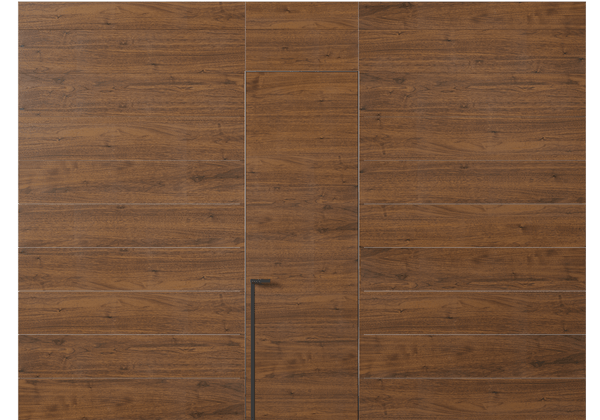 Панели для отделки стен Стеновая панель в древесной отделке Орех медный матовый. Цвет Орех медный матовый. Материал Шпон НатурВуд. Коллекция Древесные отделки. Картинка.