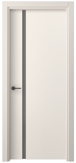 Дверь межкомнатная 4222 ПЭКБ СЕР САТ. Цвет ПЭТ кремово-белый. Материал ПЭТ. Коллекция Фридом. Картинка.