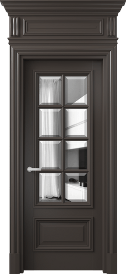 Дверь межкомнатная 7316 МАН ДВ ЗЕР Ф. Цвет Матовый антрацит. Материал Гладкая эмаль. Коллекция Антик. Картинка.