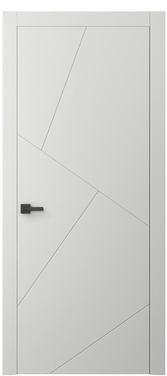 Дверь межкомнатная АКП 8058 МССР. Цвет Матовый светло-серый. Материал Гладкая эмаль. Коллекция Linea. Картинка.