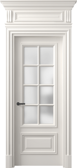 Дверь межкомнатная 7316 МПБЛ САТ. Цвет Матовый пудровый белый. Материал Гладкая эмаль. Коллекция Антик. Картинка.
