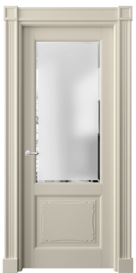 Дверь межкомнатная 6322 ББСР САТ-Ф. Цвет Бук бежево-серый. Материал Массив бука эмаль. Коллекция Toscana Elegante. Картинка.