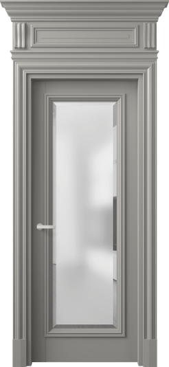 Дверь межкомнатная 7300 МНСР САТ-Ф. Цвет Матовый нейтральный серый. Материал Гладкая эмаль. Коллекция Антик. Картинка.