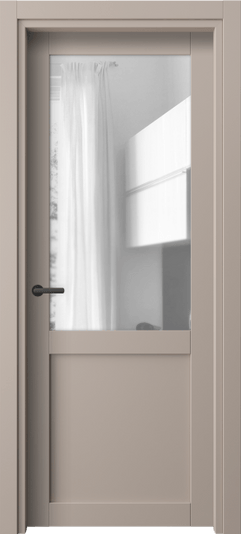 Дверь межкомнатная 2122 ПЭСК ПРОЗ. Цвет ПЭТ серо-коричневый . Материал ПЭТ. Коллекция Нео. Картинка.