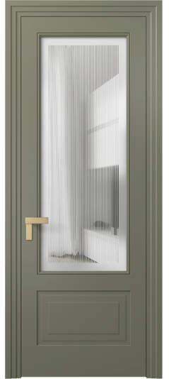 Дверь межкомнатная 8342 МОТ Сатин с гравировкой Rocca. Цвет Матовый оливковый тёмный. Материал Гладкая эмаль. Коллекция Rocca. Картинка.
