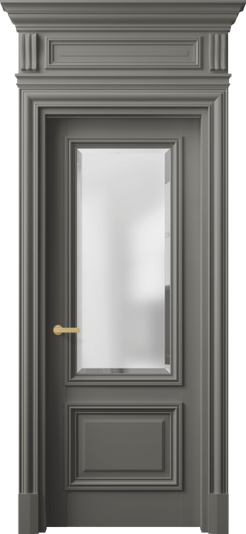 Дверь межкомнатная 7302 МКЛС САТ-Ф. Цвет Матовый классический серый. Материал Гладкая эмаль. Коллекция Антик. Картинка.