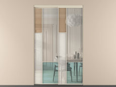 Перегородка Mosaic внутри проёма 2 створки