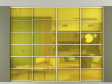 Перегородка Формато внутри проёма скрытое крепление в потолок 4 створки