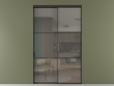 Перегородка Формато внутри проёма 2 створки