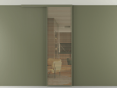 Перегородка Formato вдоль стены на потолок 1 створка