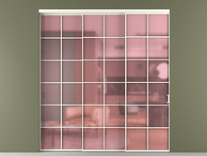 Перегородка Formato внутри проёма 3 створки с синхронным механизмом